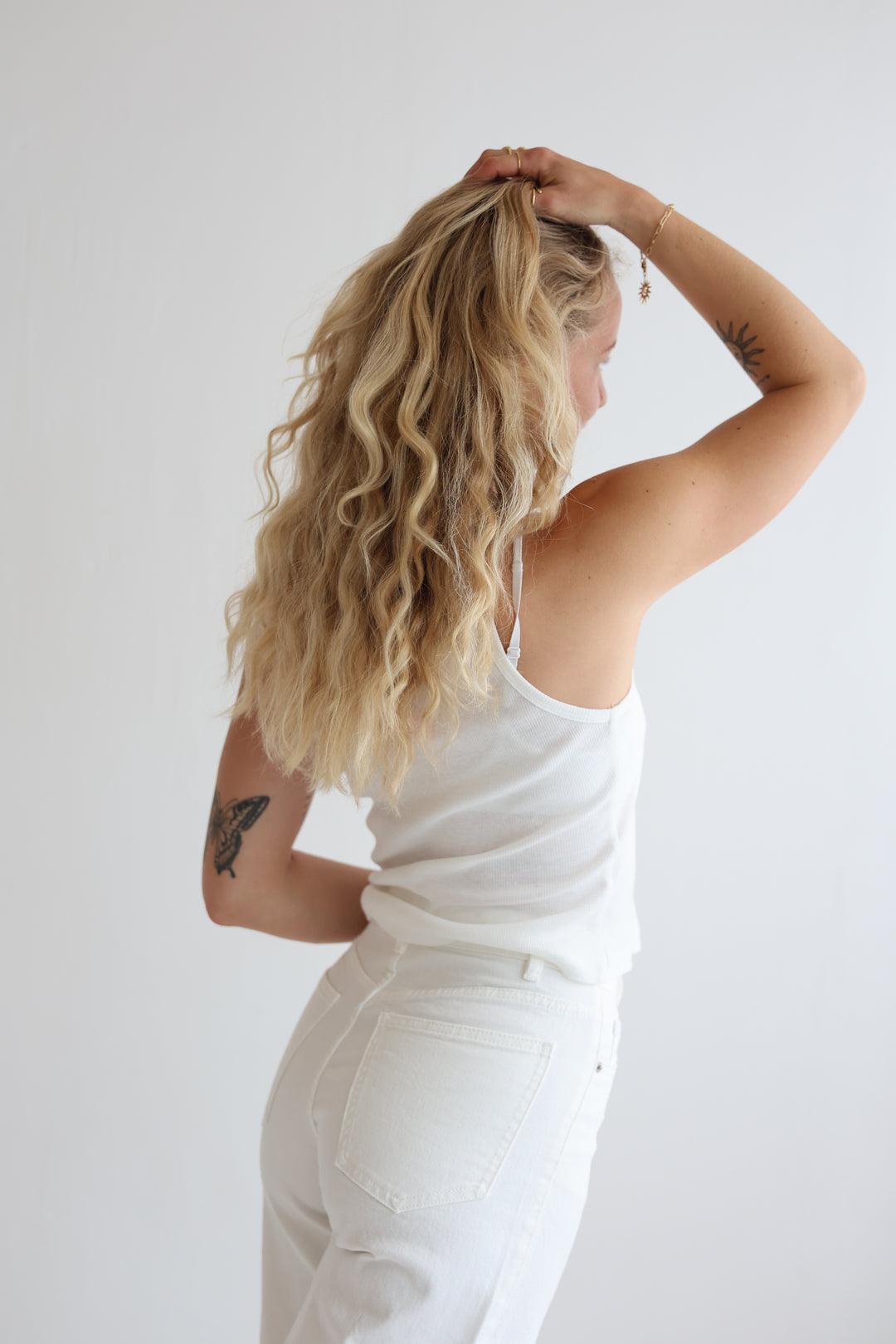 White Extra Long Jeans
