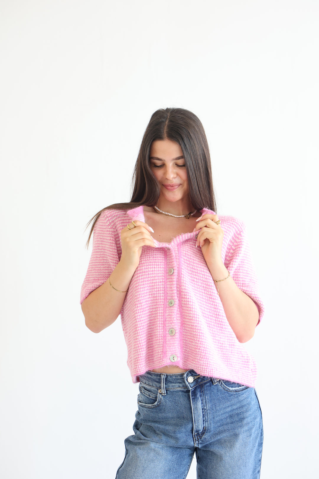 Little French Stripe Cardigan