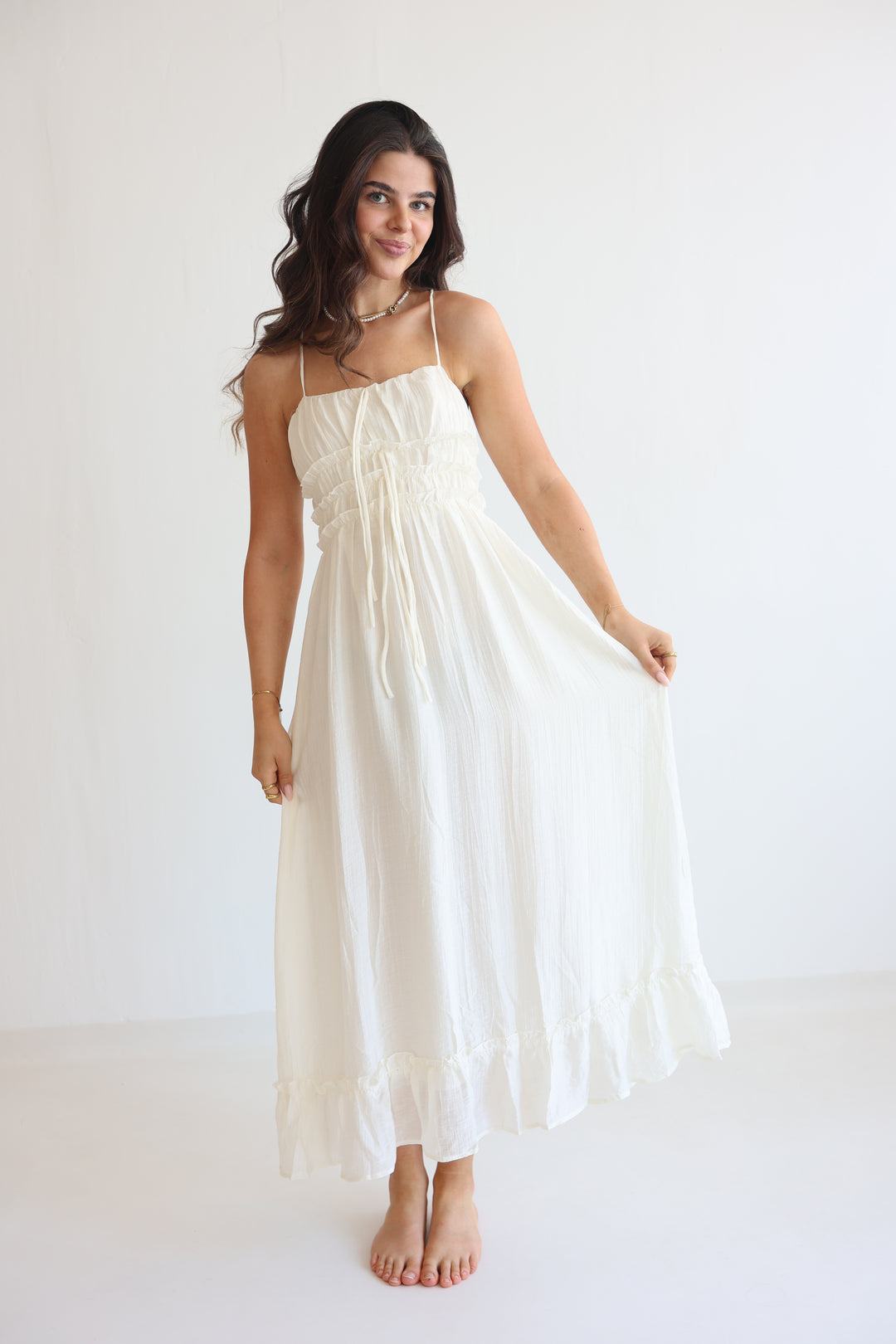 Smocked Cami Midi Dress