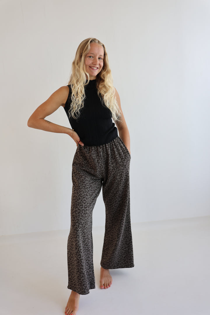 Jersey Jogger Pants mit Leoprint Nuna