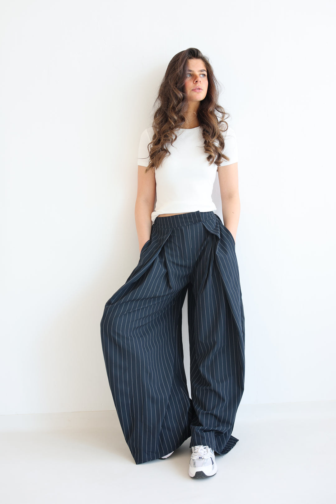 Tailored Wrap Pleat Bundfaltenhose