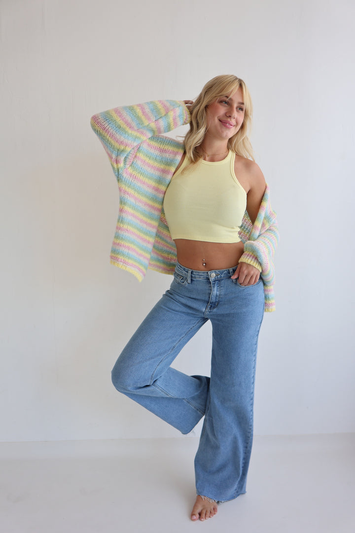 Gestreifter Oversize Cardigan Merle