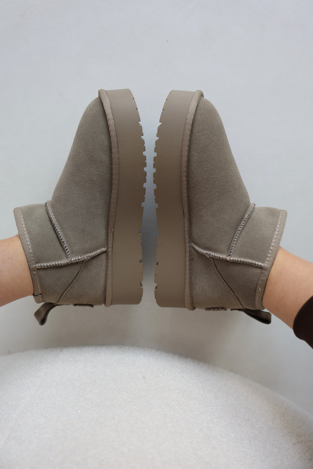 Leather Mini Plateau Boots