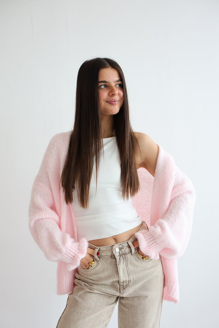 Offener Cardigan mit Rüschenärmeln Clara