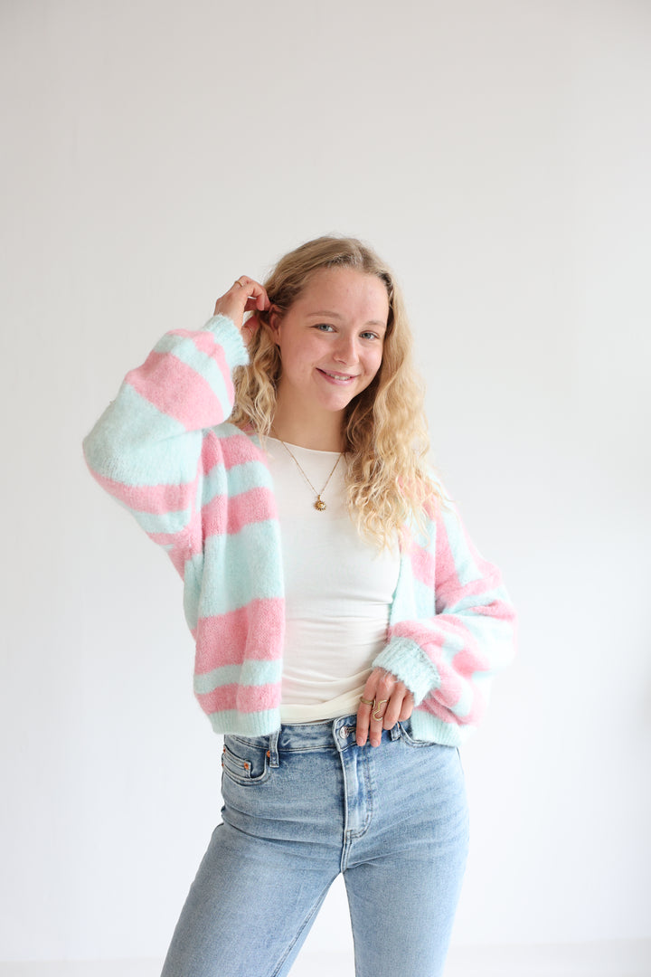Chunky Striped Cardigan