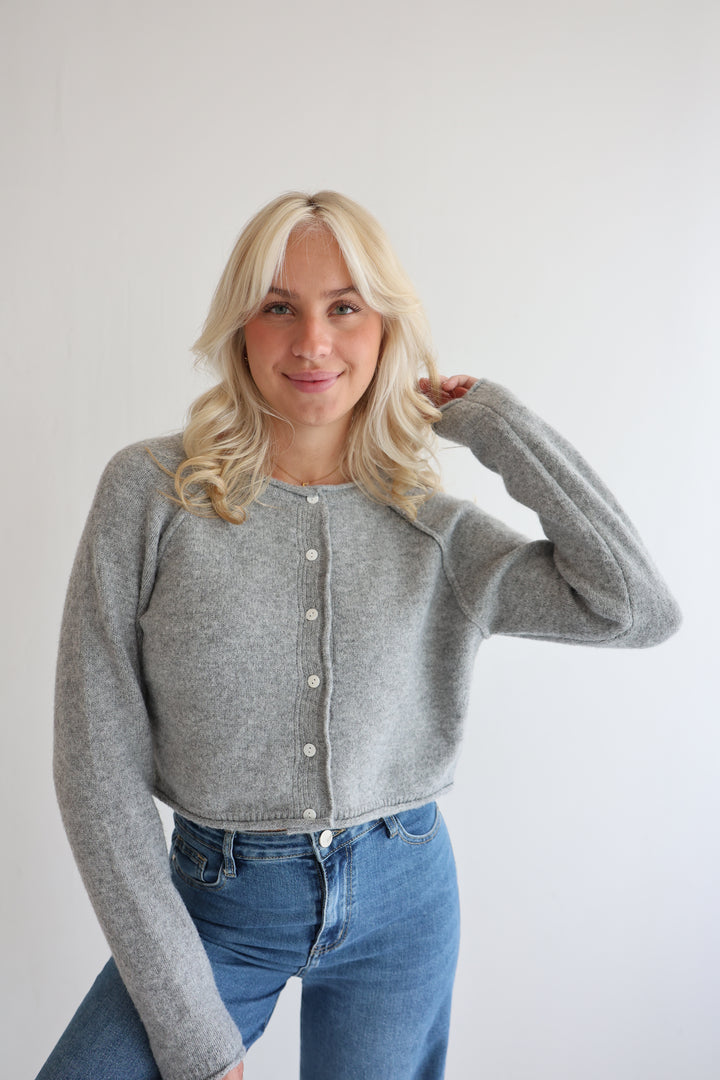 Cropped Super Fine Cardigan Luna