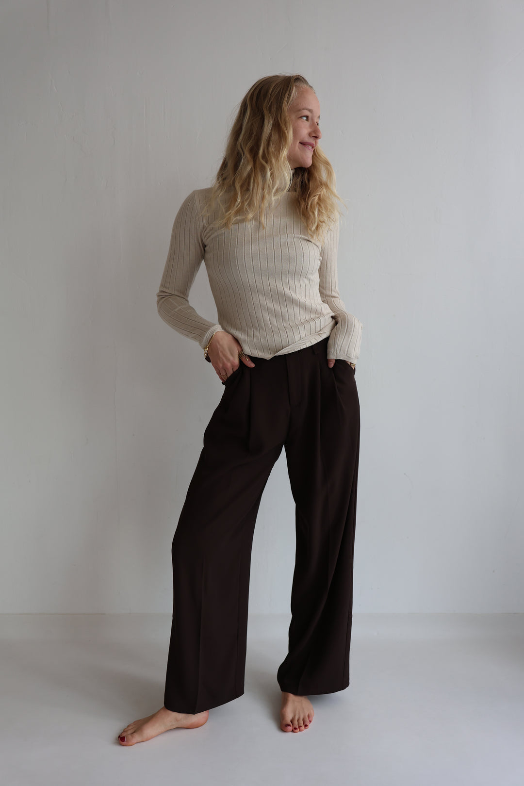 Bundfaltenhose mit Gürtel Anna