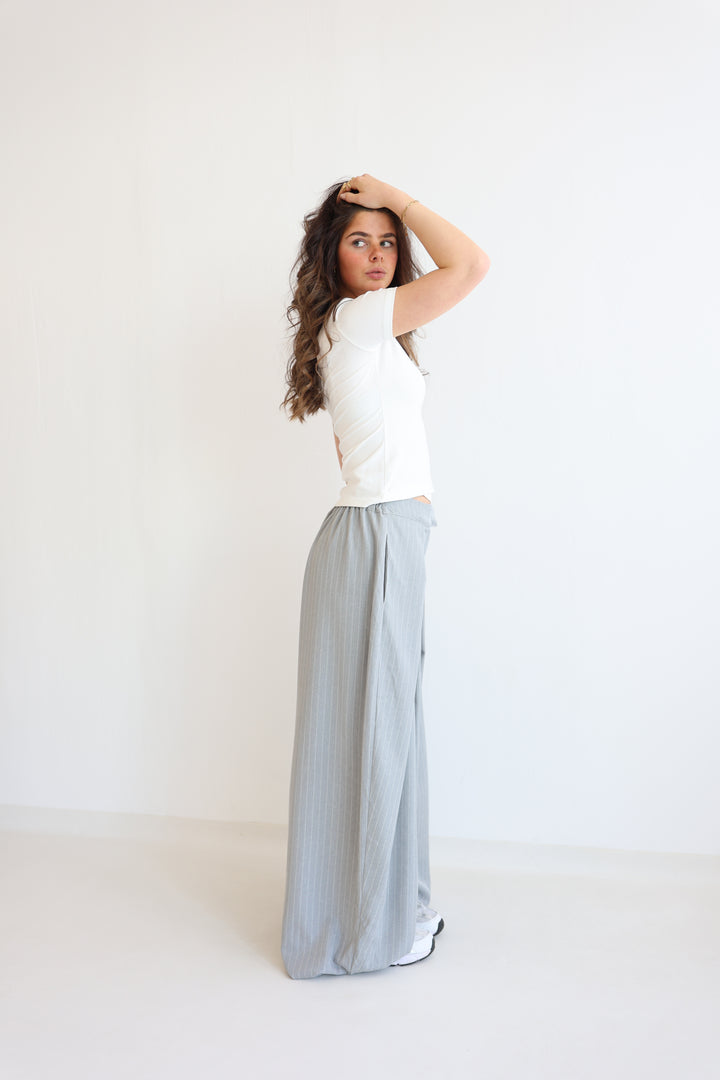 Tailored Wrap Pleat Bundfaltenhose
