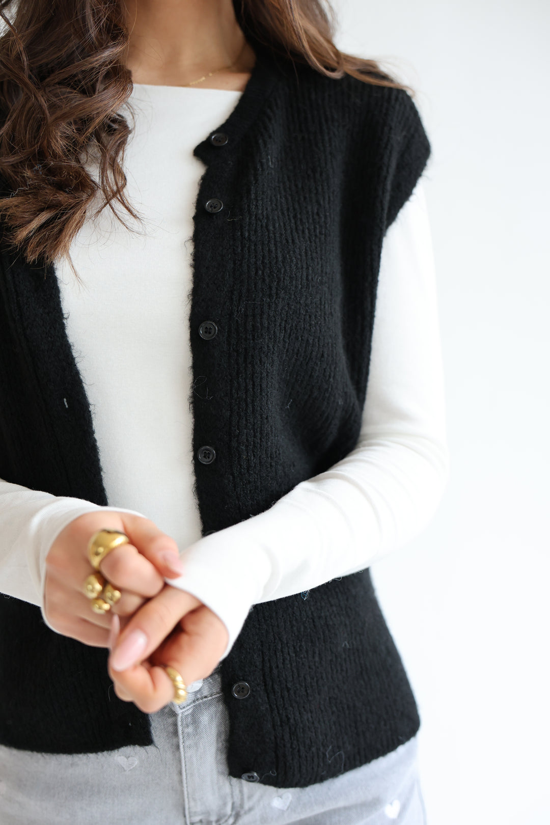 Einfarbige Weste Jolina