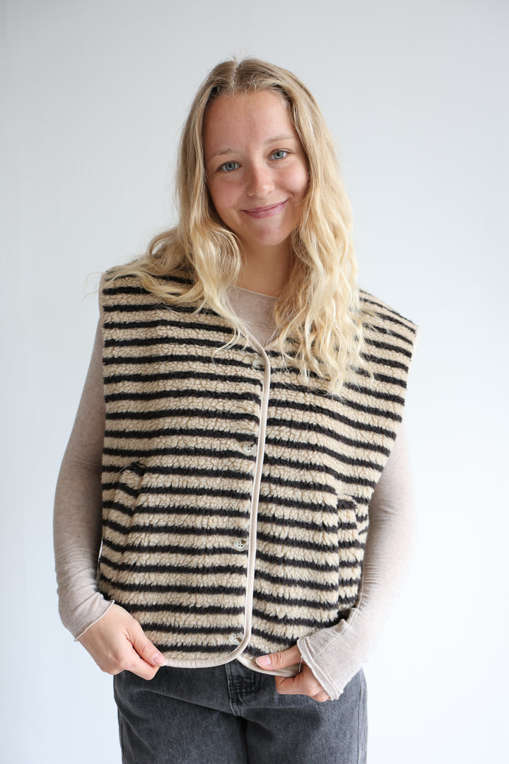 Striped Teddy Vest