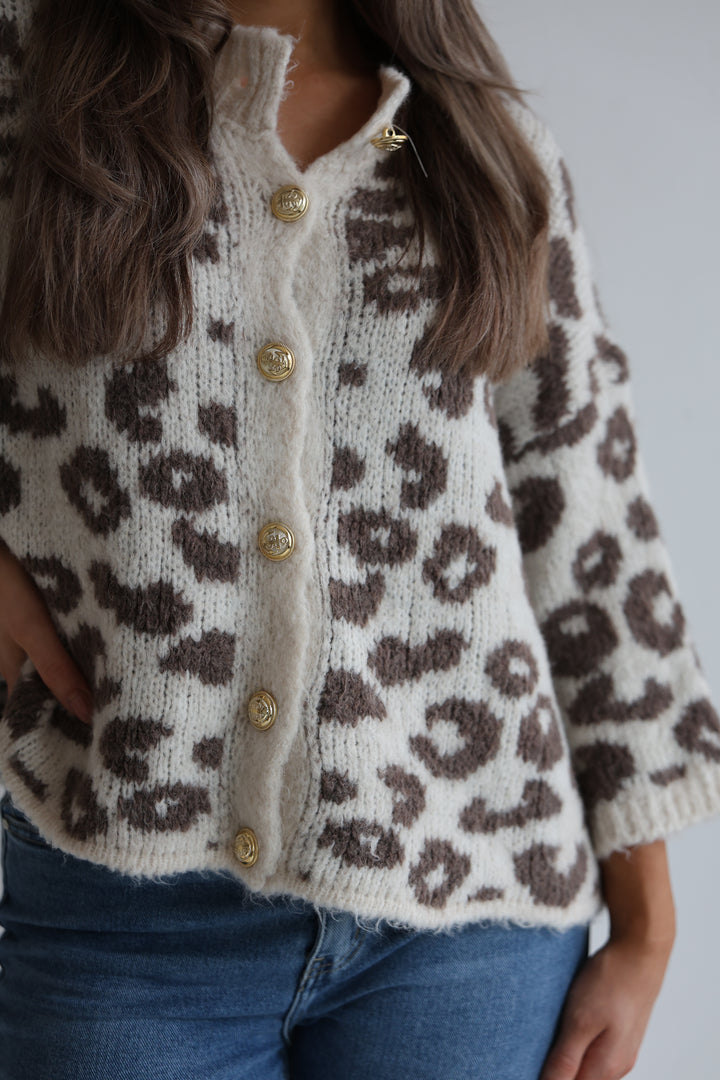 Leopard Glam Oversize Cardigan