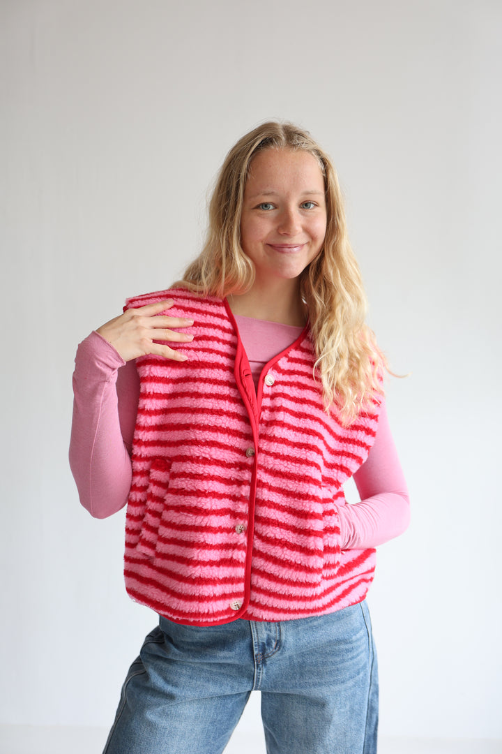 Striped Teddy Vest