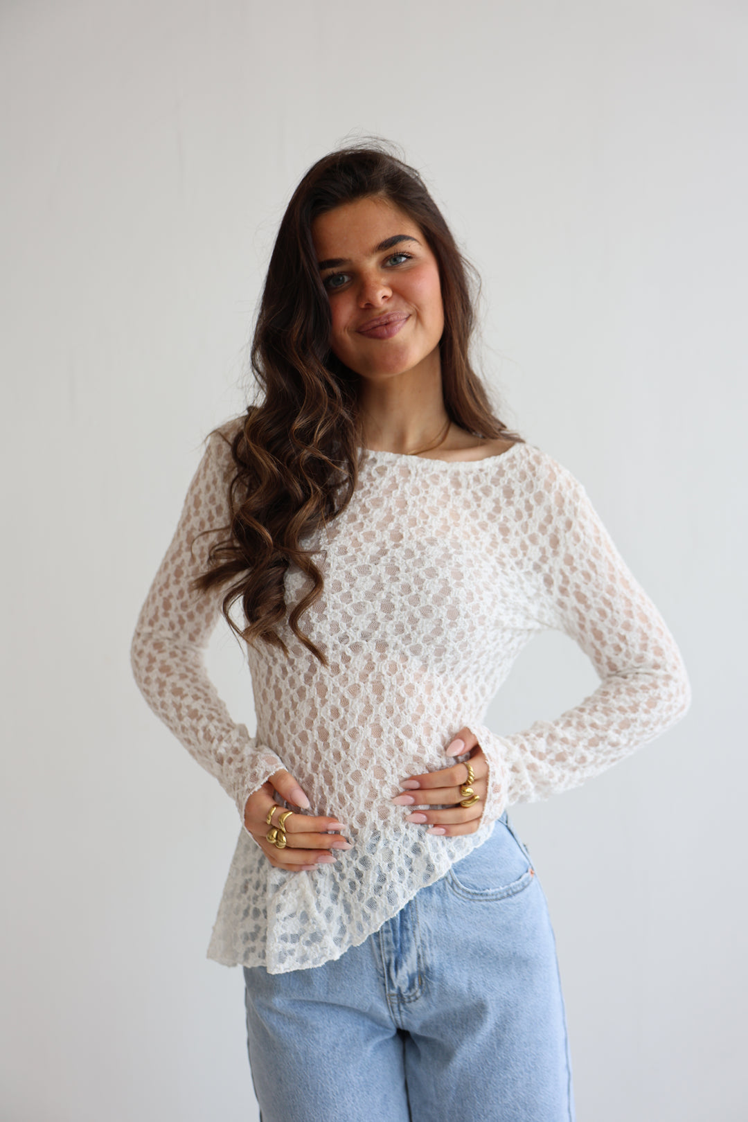 Asymmetric Mesh Longsleeve