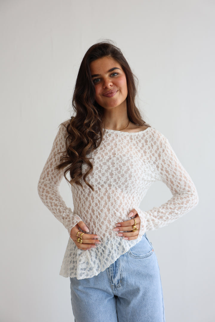 Asymmetric Mesh Longsleeve