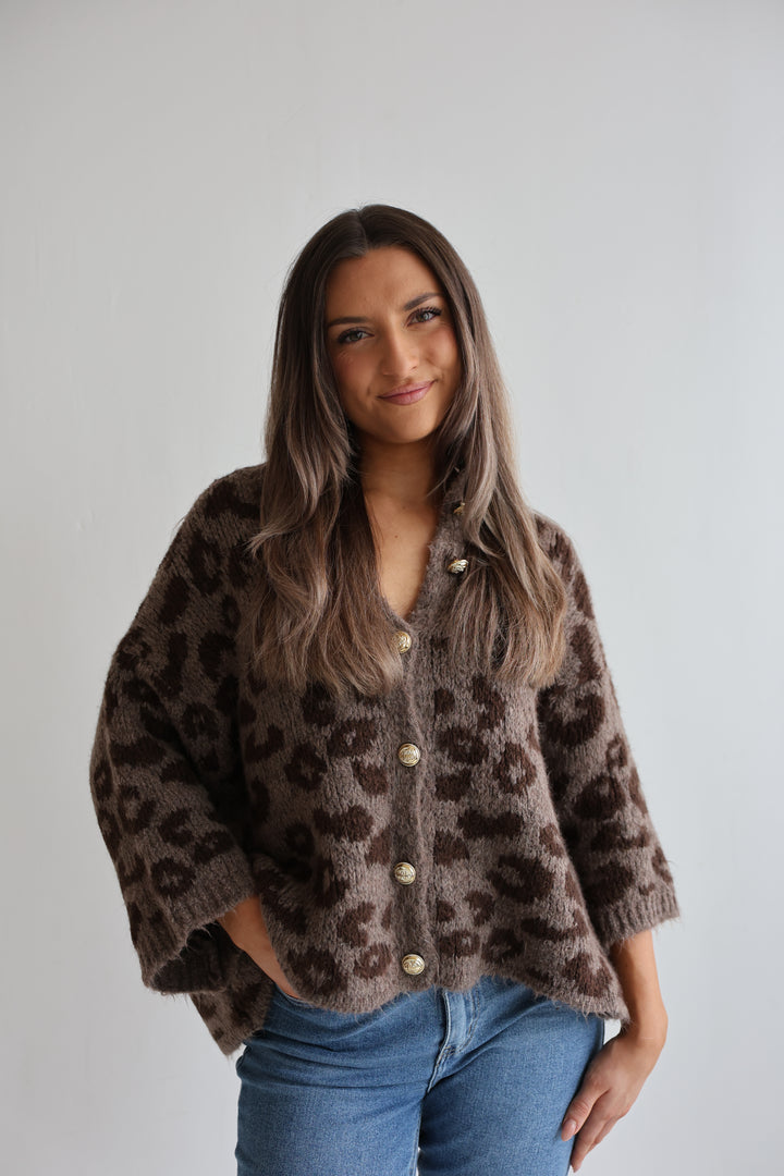 Leopard Glam Oversize Cardigan