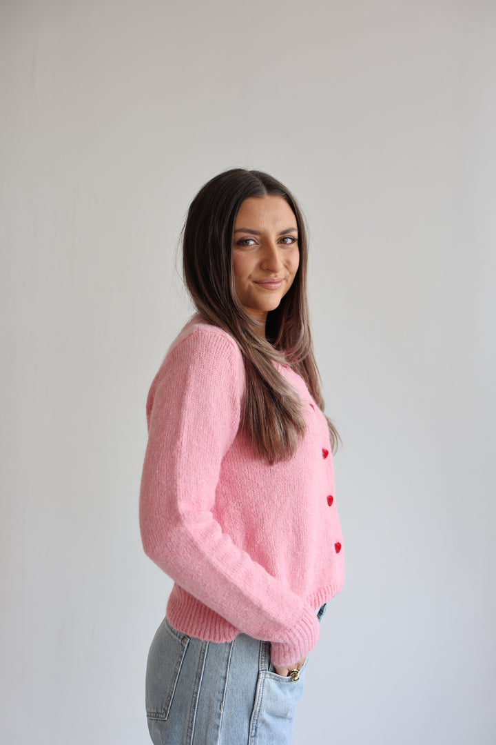 Cardigan Heart Button