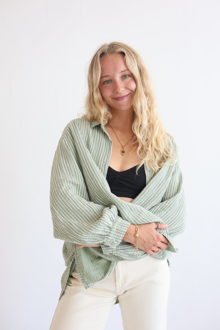 Musselinbluse Casual Stripes