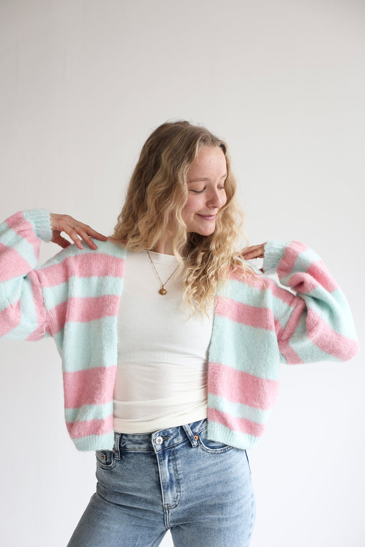 Chunky Striped Cardigan