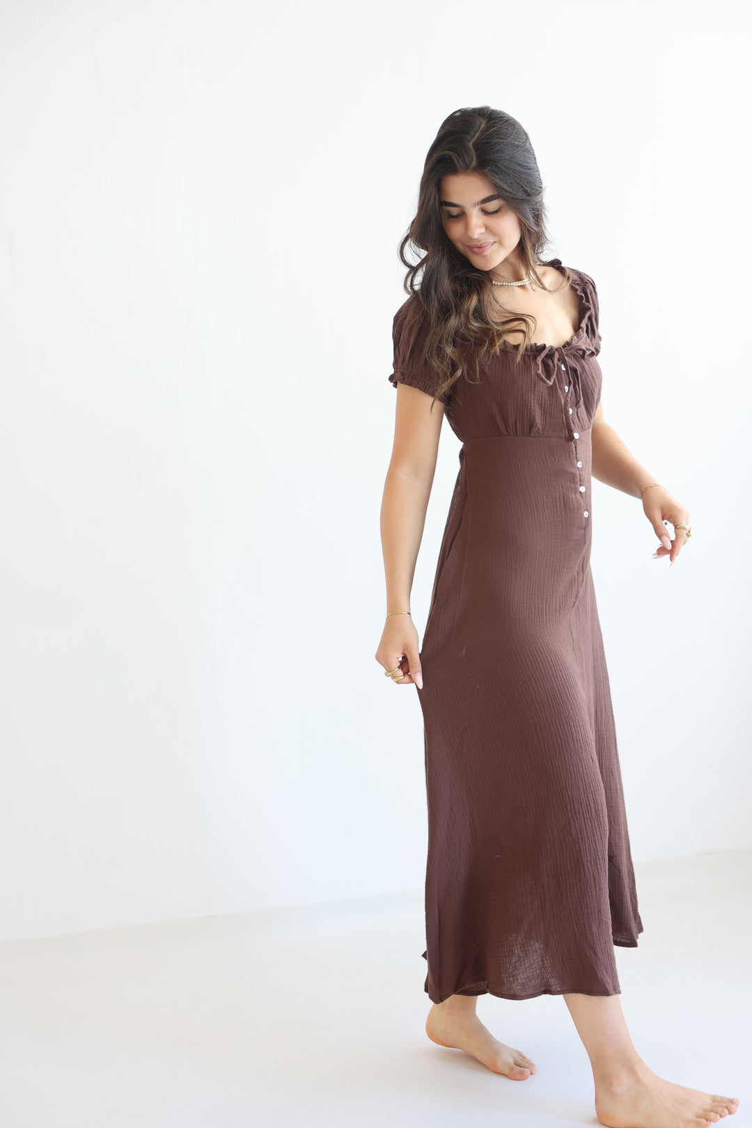 Taffy Pastel Ruffle Midi Dress