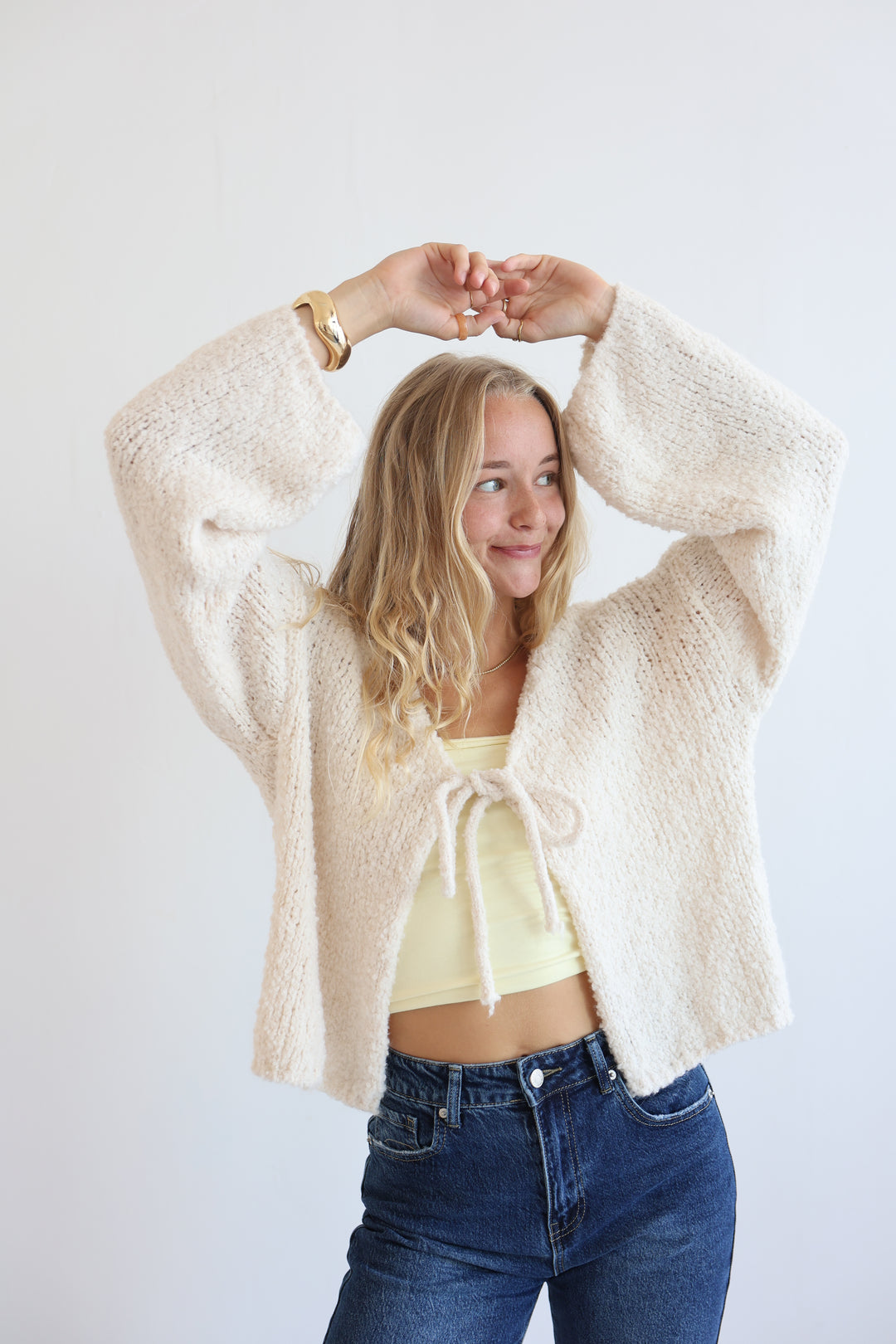 Cardigan Fluffy Tie