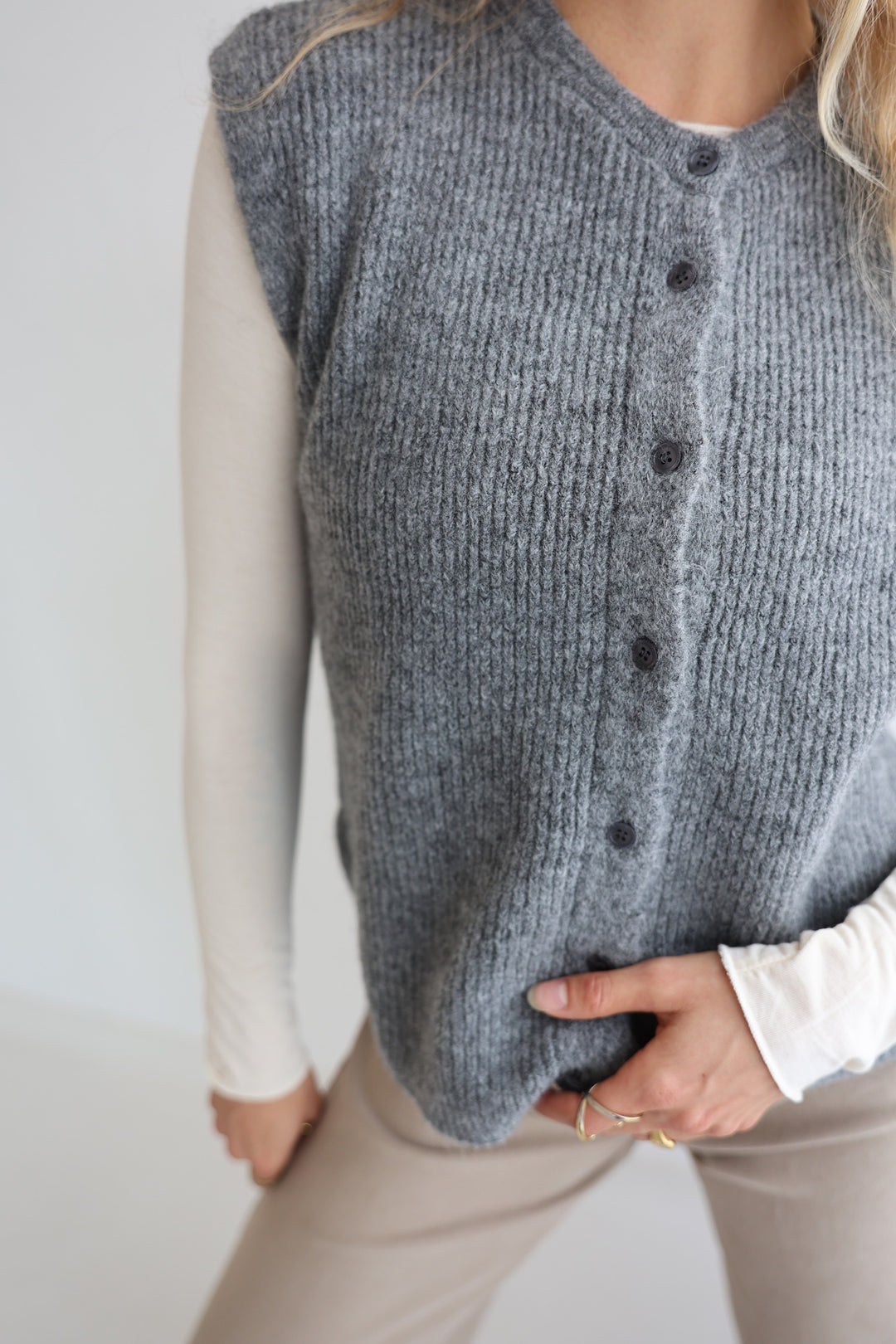 Einfarbige Weste Jolina