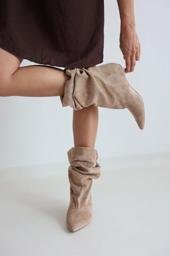 Slouch Heel Boots