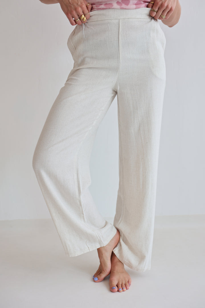 Soft Sand Linen Trousers