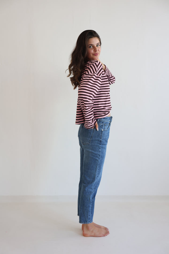 Deep Blue Mom Jeans