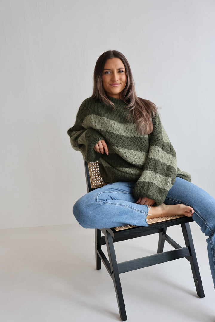 Fluffy Blockstripes Pullover Hannah