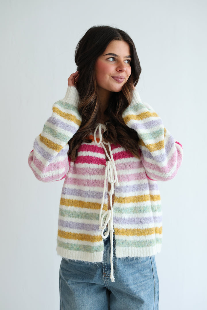 Rainbow Stripe Cardigan