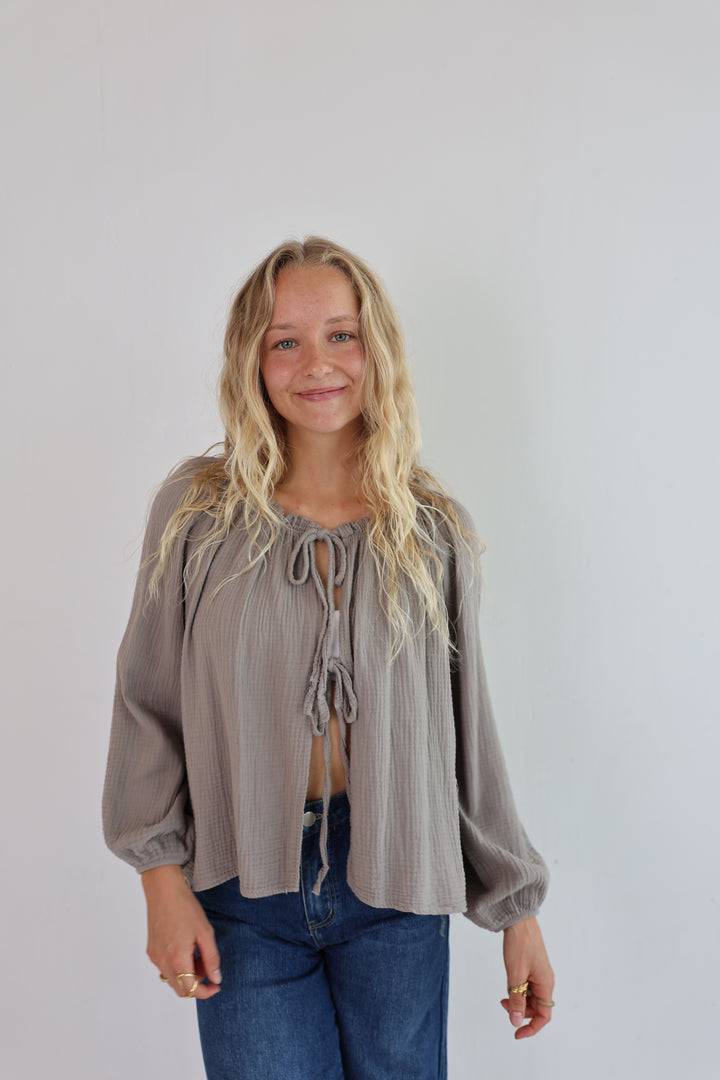 Musselinbluse mit Schleifen Milena