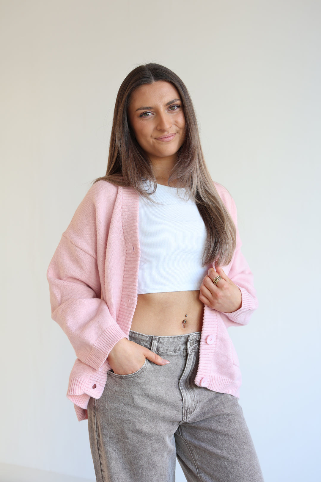 Oversize Cardigan Casual Pastell