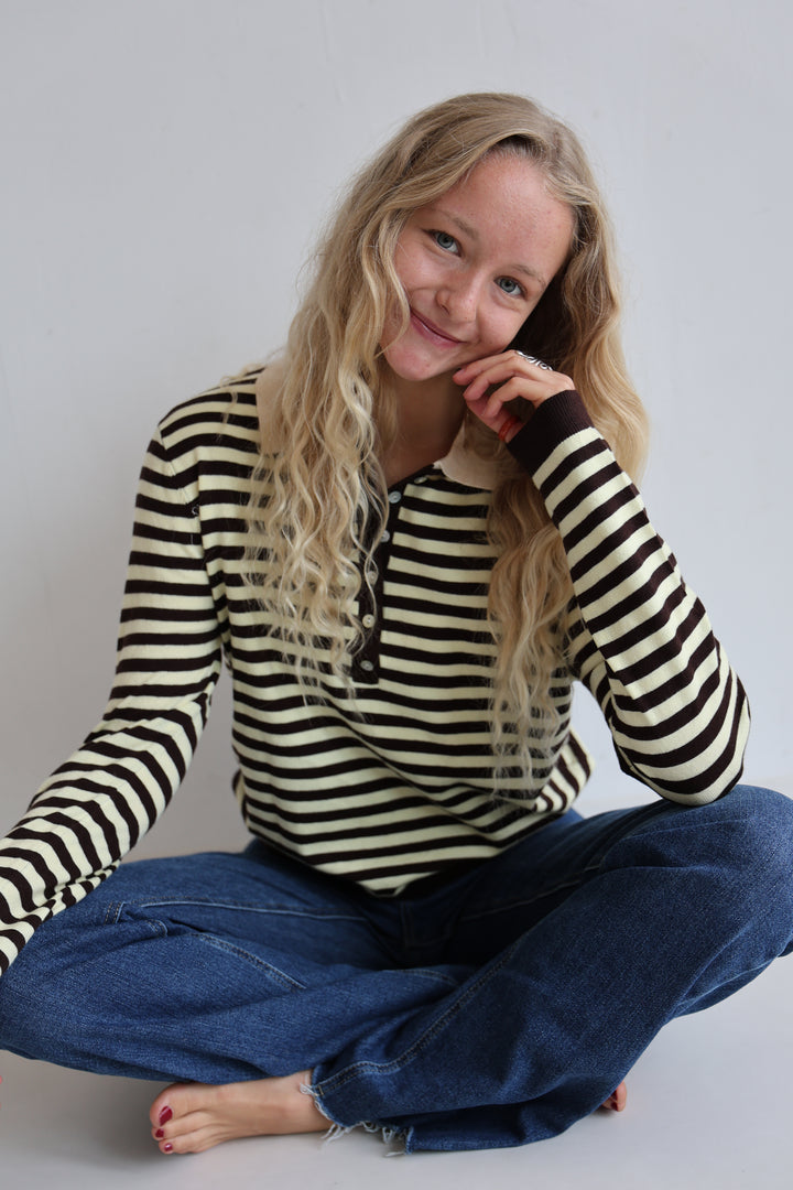 Rugby Striped Polo Longsleeve