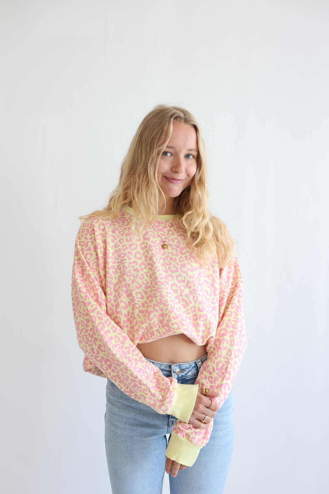 Sweater mit Leoprint