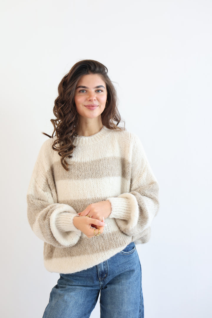 Fluffy Blockstripes Pullover Hannah