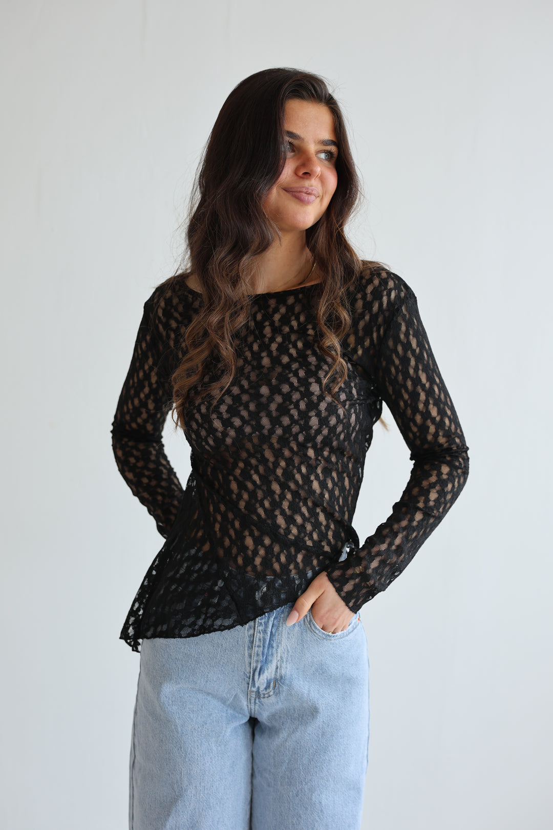 Asymmetric Mesh Longsleeve