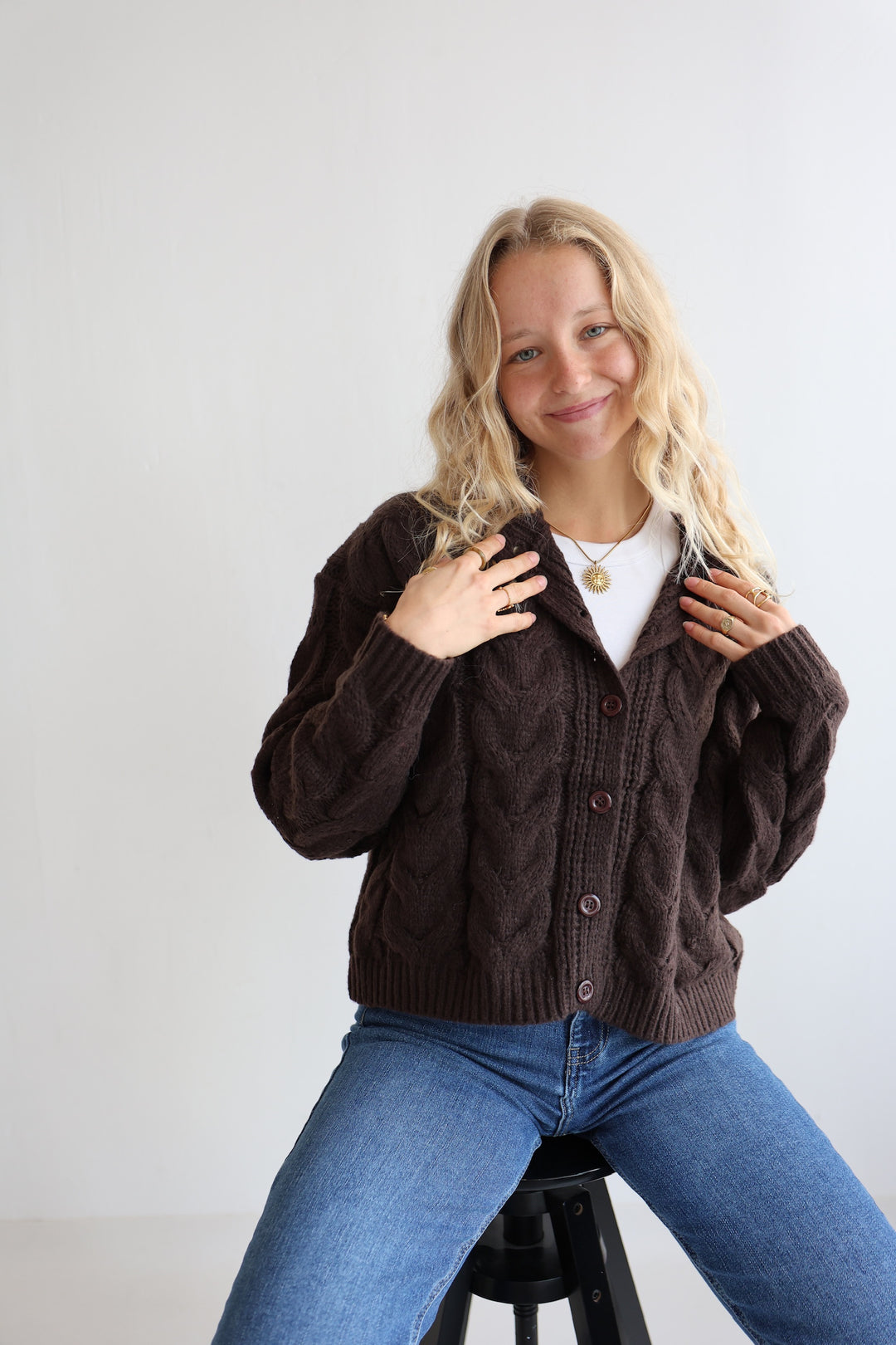 Luna Cable Knit Cardigan