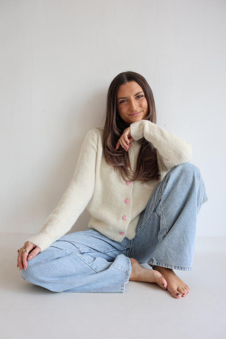 Cardigan Heart Button