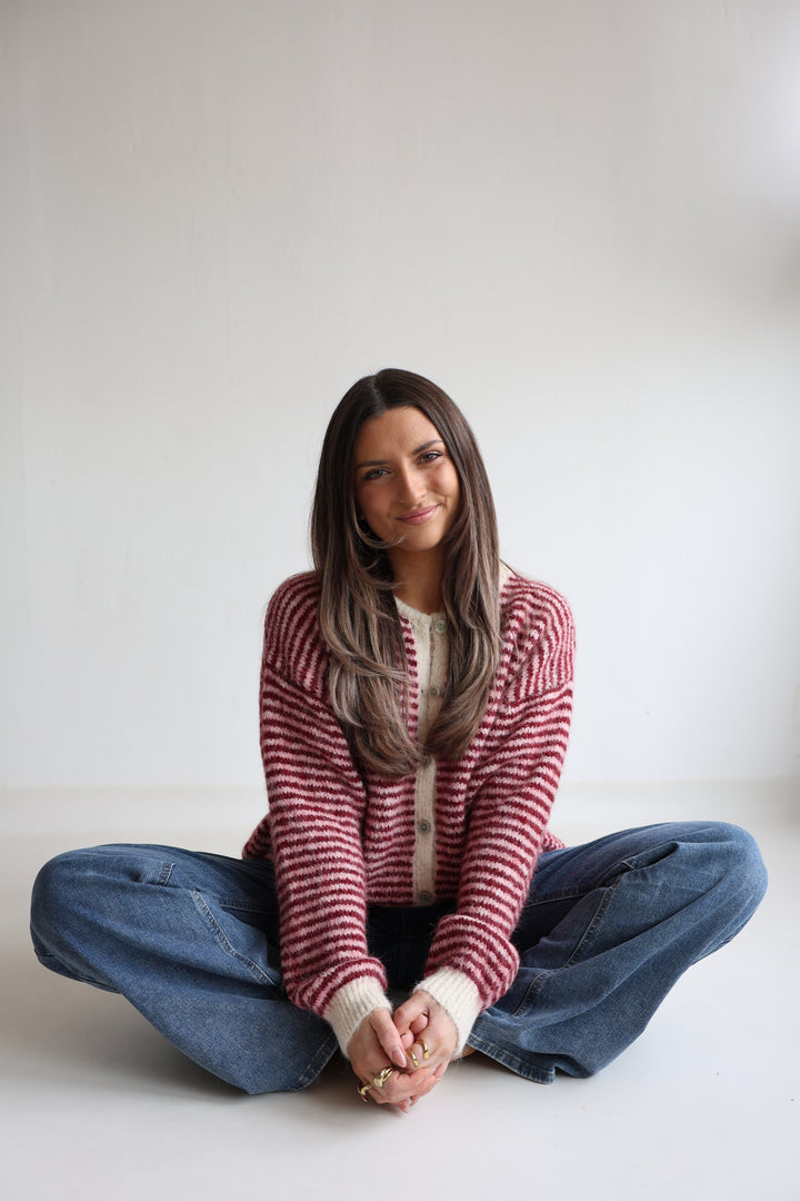 Gestreifter Cardigan Moodline Knit