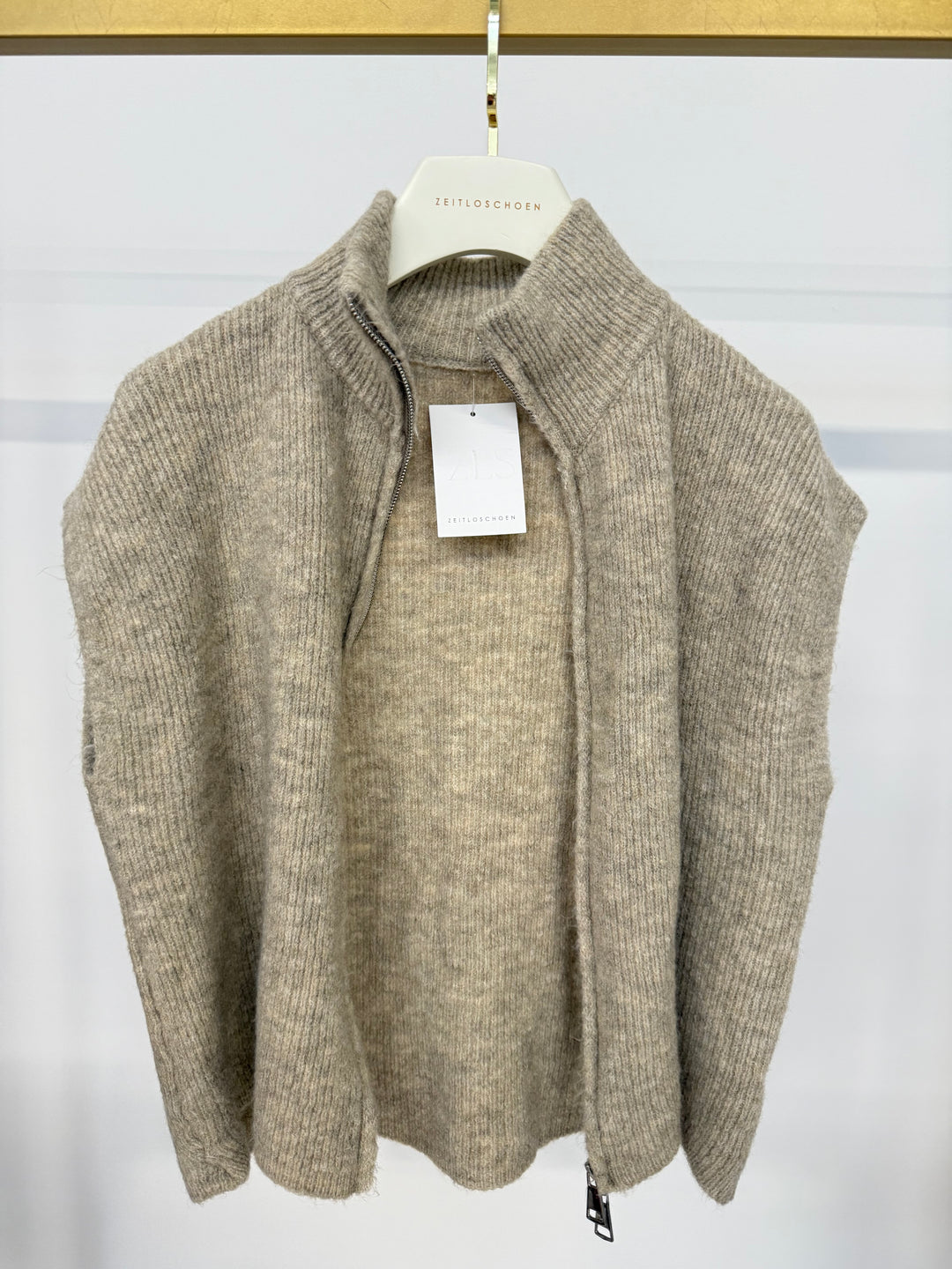 CASUAL ZIPPER WESTE TAUPE (B-WARE)