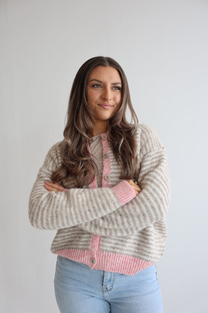 Gestreifter Cardigan Moodline Knit