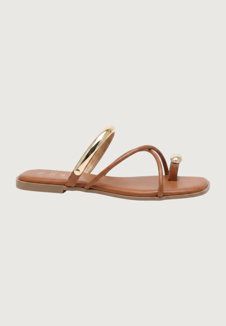 Gold Trim Toe Ring Sandals