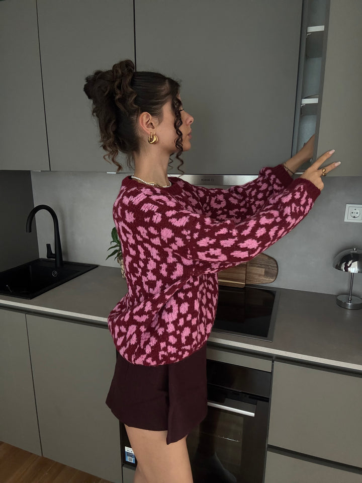 Pullover Soft Leopard Knit