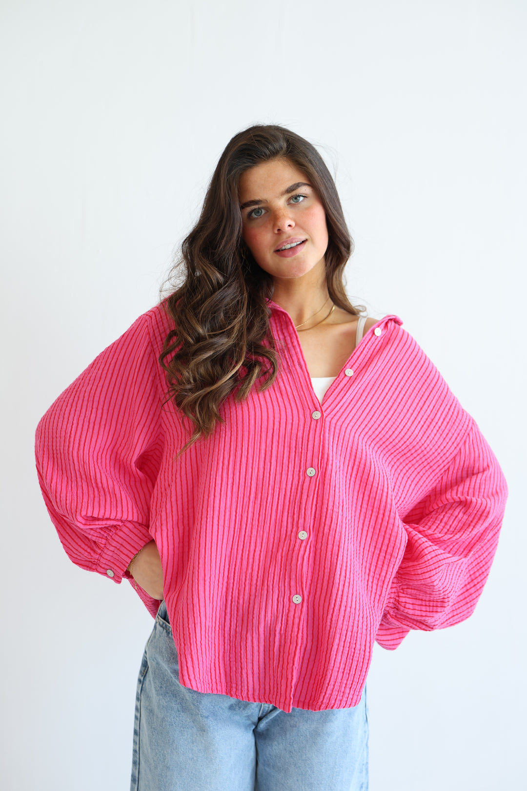 Musselinbluse Casual Stripes