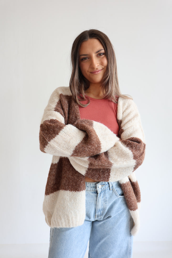 Cloudy Stripes Cardigan