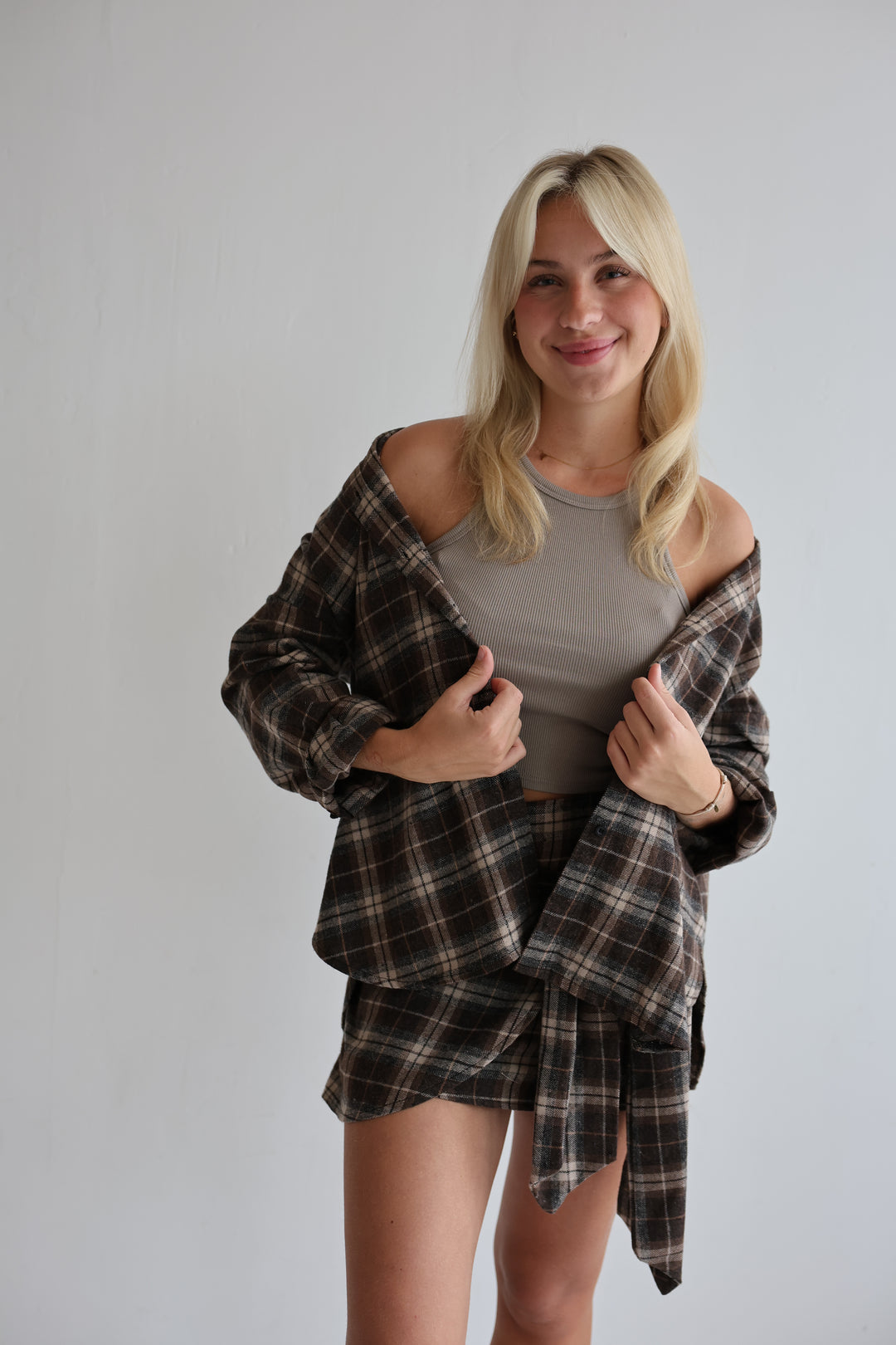 Kariertes Hemd Copper