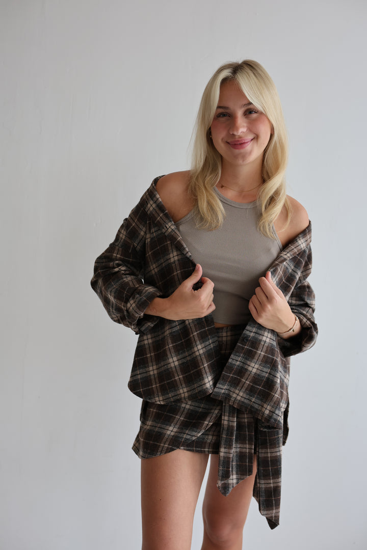 Kariertes Hemd Copper