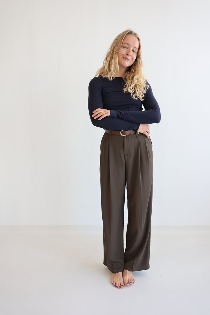 Bundfaltenhose mit Gürtel Anna