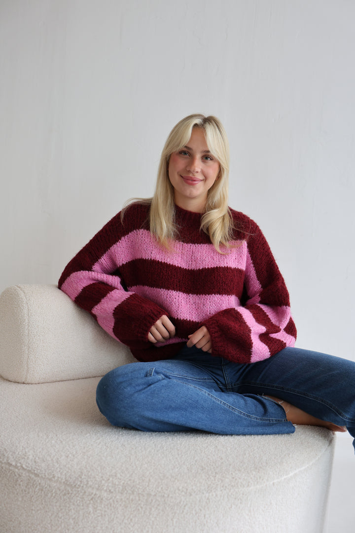 Fluffy Blockstripes Pullover Hannah