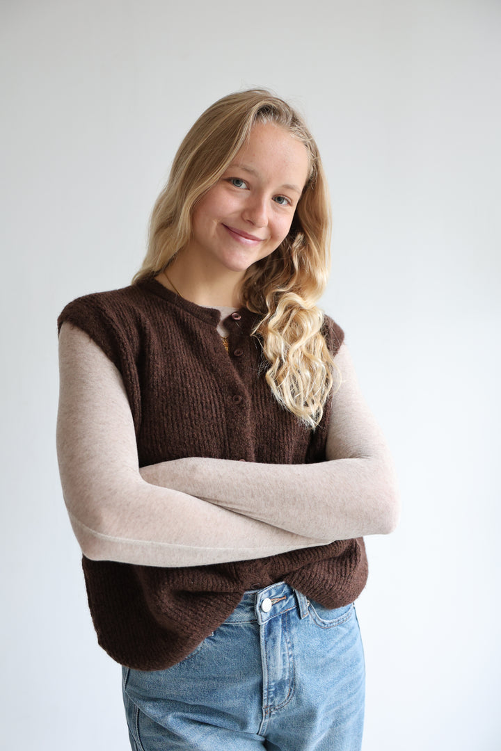 Einfarbige Weste Jolina